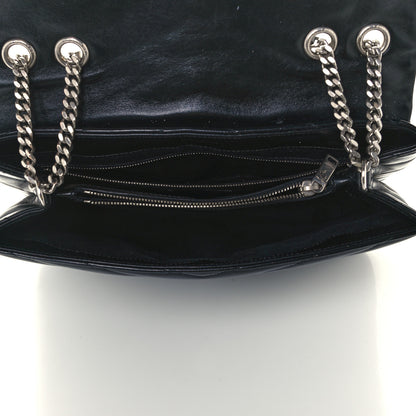 Saint Laurent Calfskin Y Quilted Monogram Medium Loulou Chain Satchel Black 5 of 11