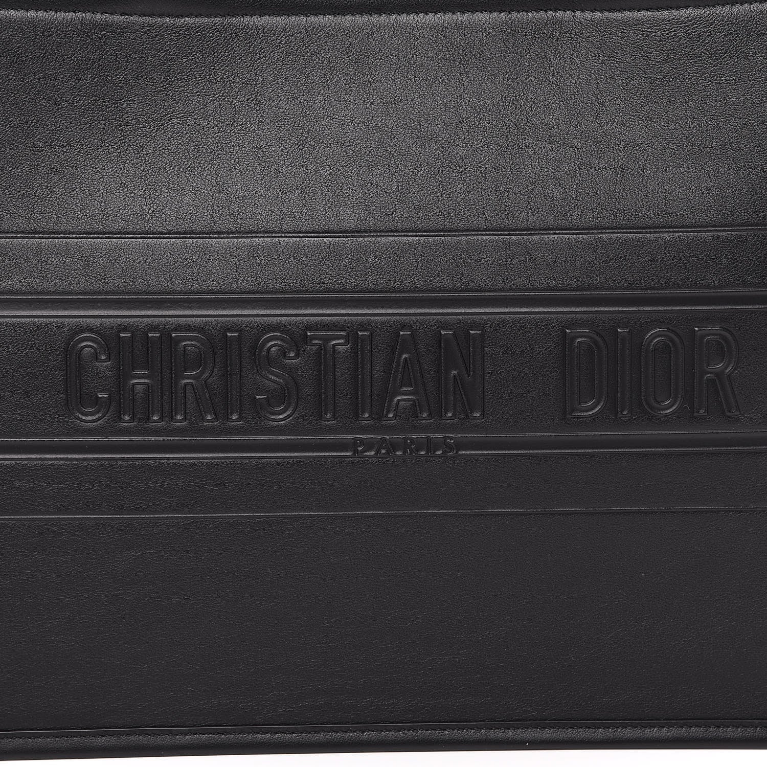 Christian Dior Calfskin Embossed Medium Book Tote Black 10 of 10