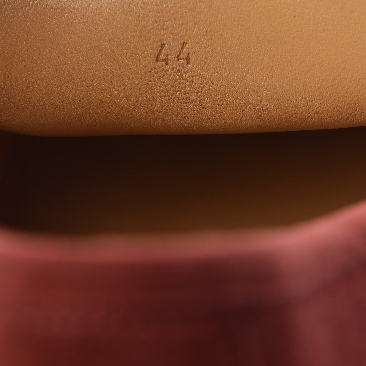 Veau Velours Dan Moccasin Loafers 44 Rouge Brique