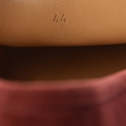 Hermes Veau Velours Dan Moccasin Loafers 44 Rouge Brique 8 of 9