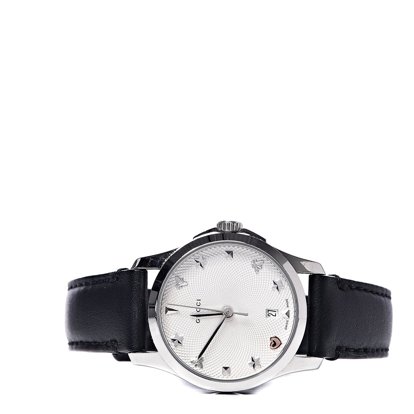 Stainless Steel Calfskin 27mm G-Timeless Charm Quartz Watch