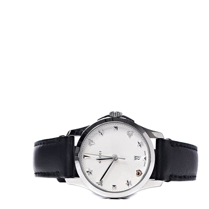 Gucci Stainless Steel Calfskin 27mm G-Timeless Charm Quartz Watch 3 of 8