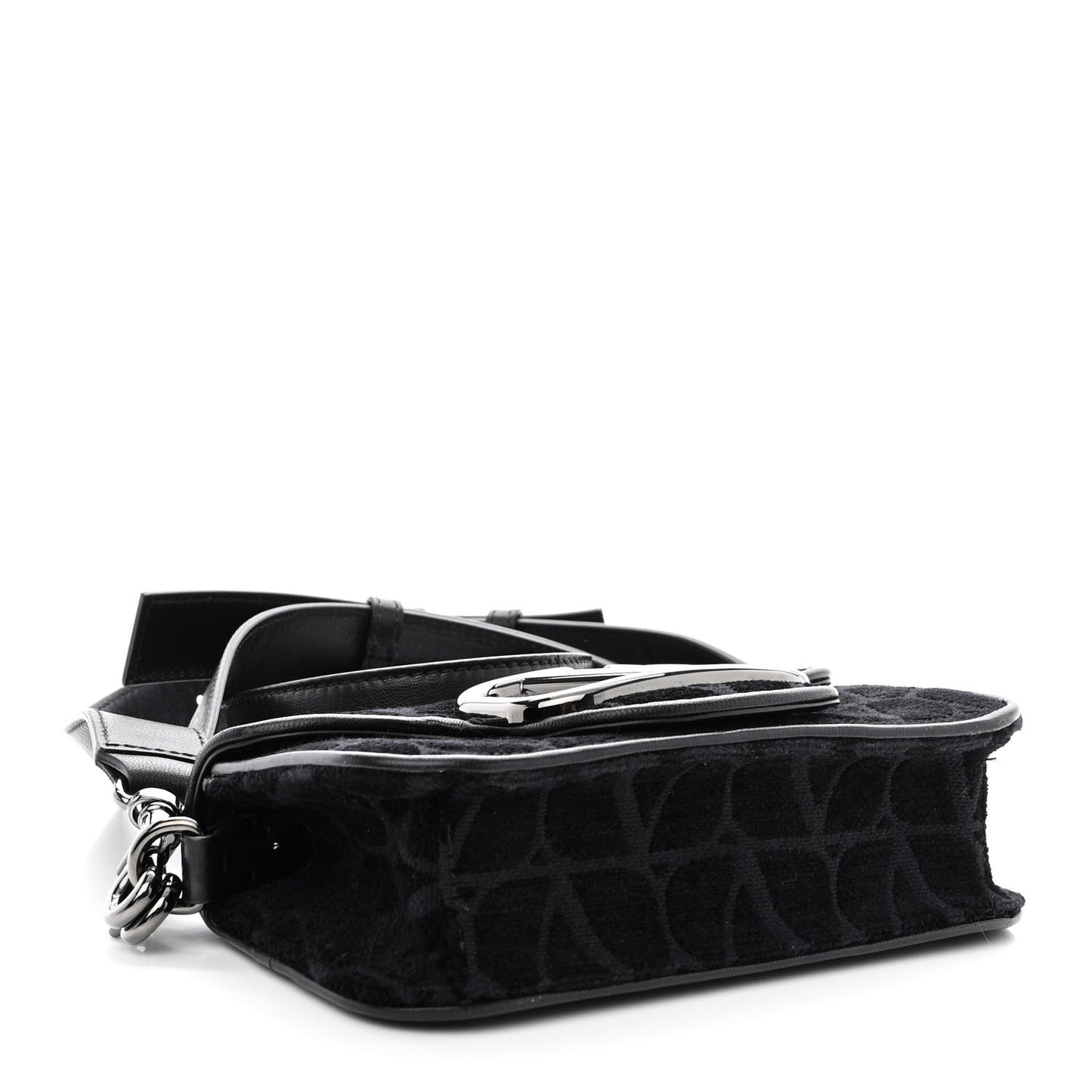 Canvas Toile Iconographe Vlogo Mini Loco Crossbody Bag Black
