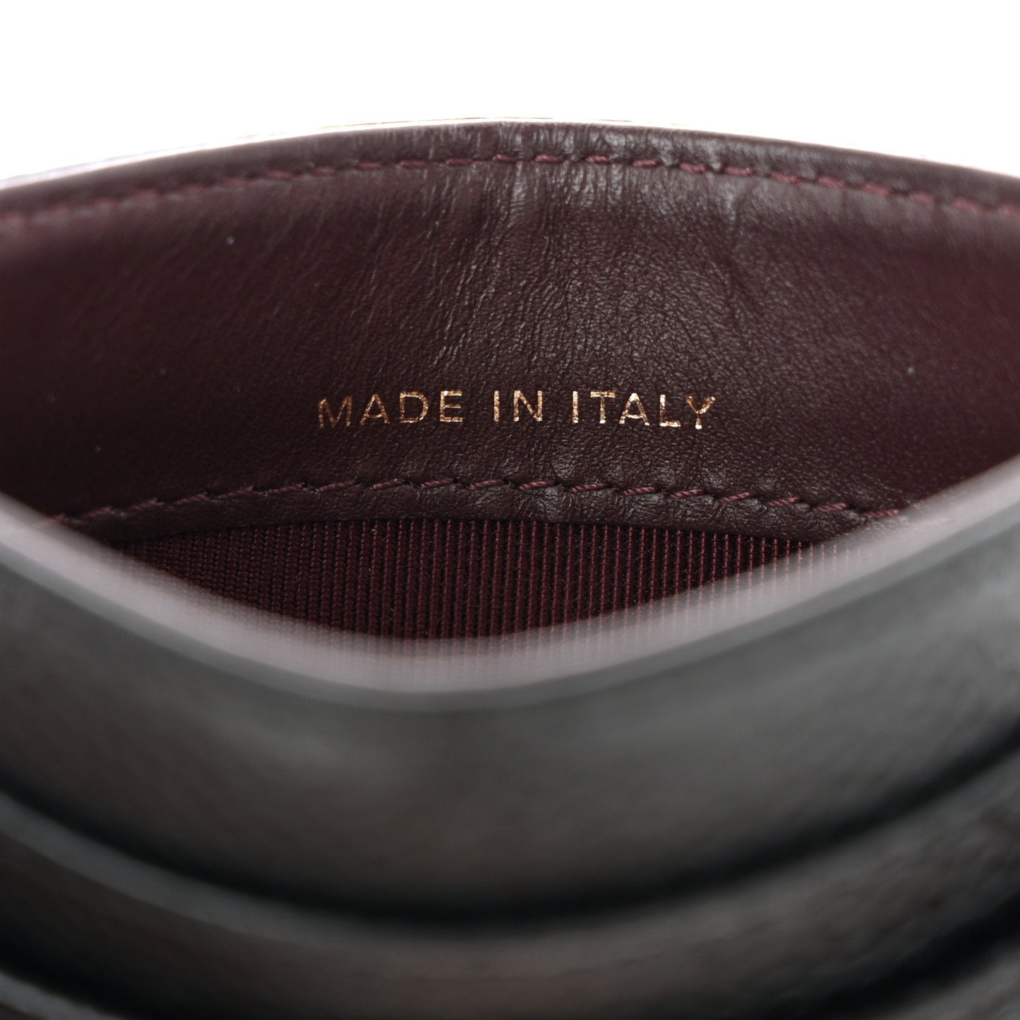 Caviar Quilted Card Holder Black