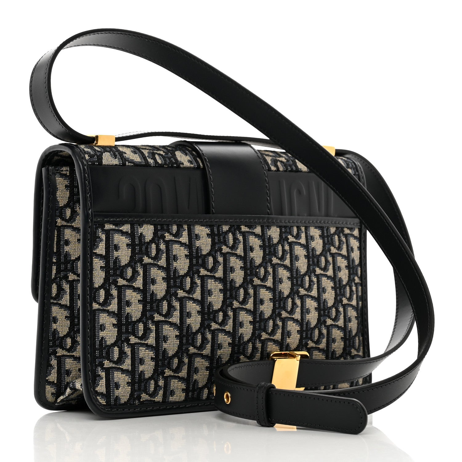 Christian Dior Oblique 30 Montaigne Flap Bag Blue 3 of 9
