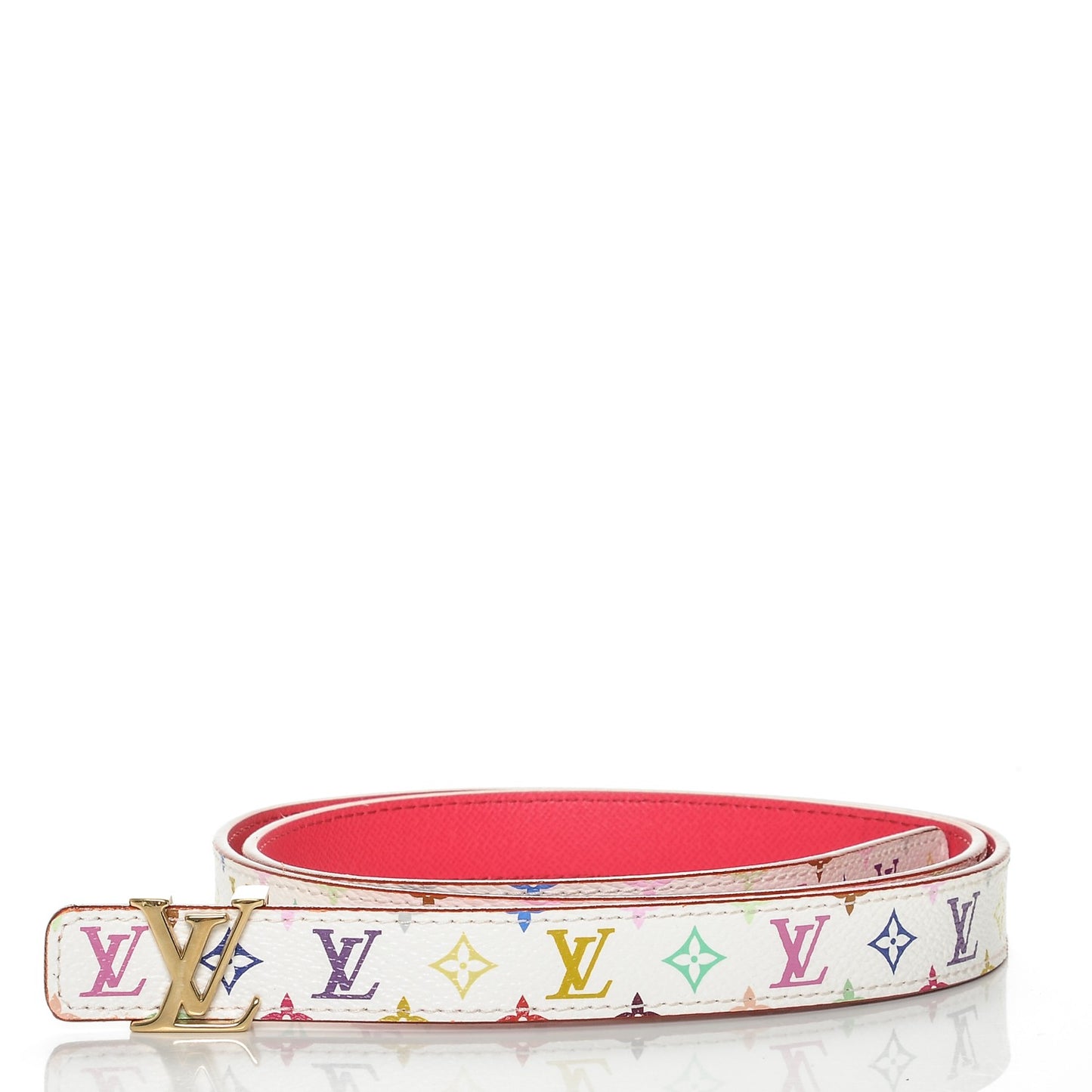 Monogram Multicolor LV Initiales Belt 90 36 White