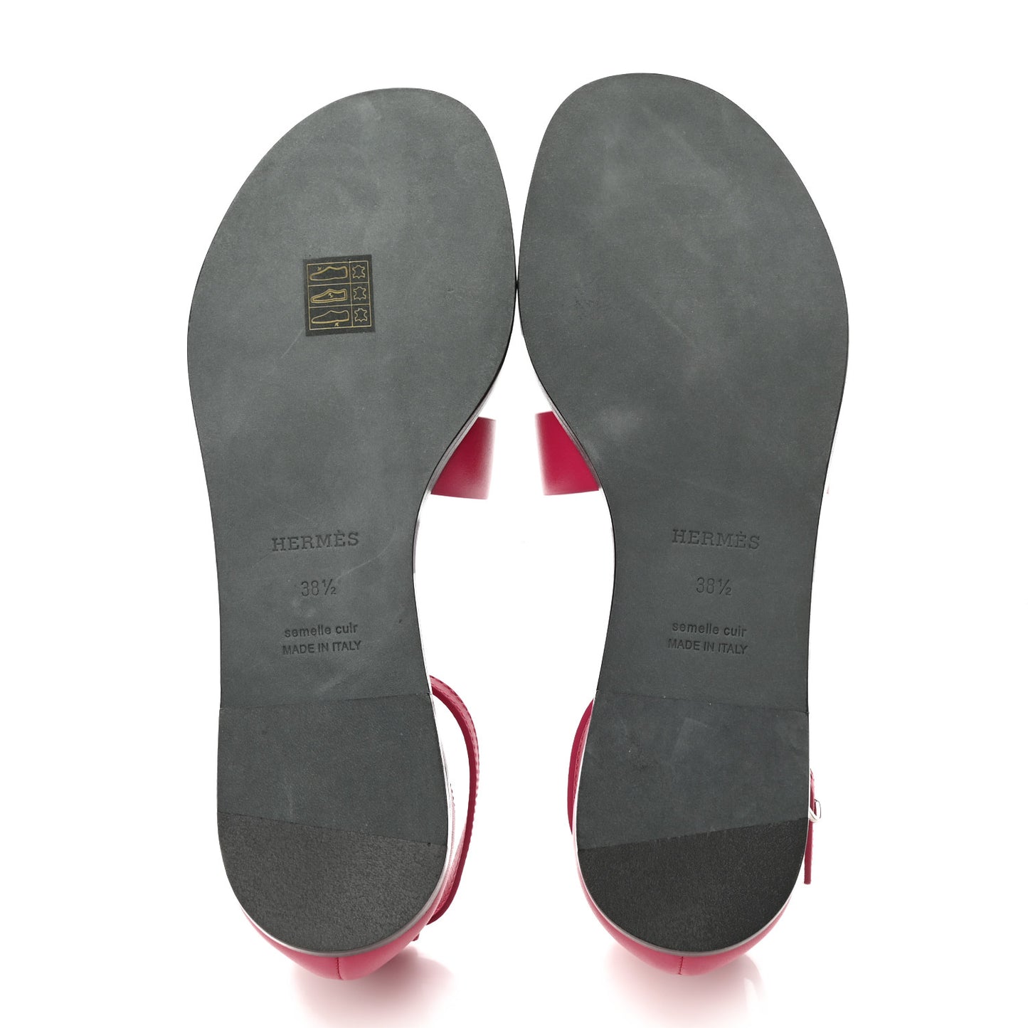 Calfskin Santorini Sandals 38.5 Fuchsia