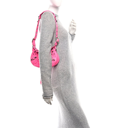 Balenciaga Agneau Arena Le Cagole Shoulder Bag Hot Pink 2 of 11