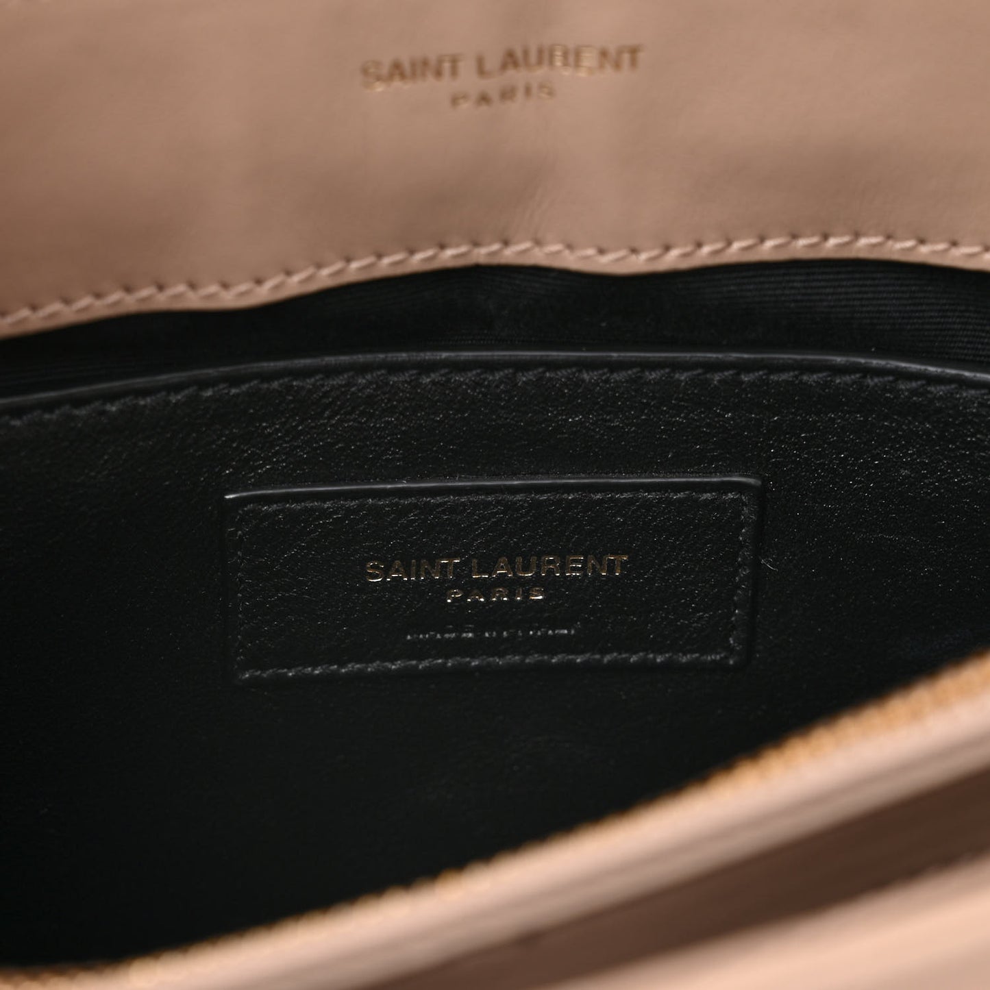 Calfskin Y Quilted Monogram Small Loulou Chain Satchel Dark Beige