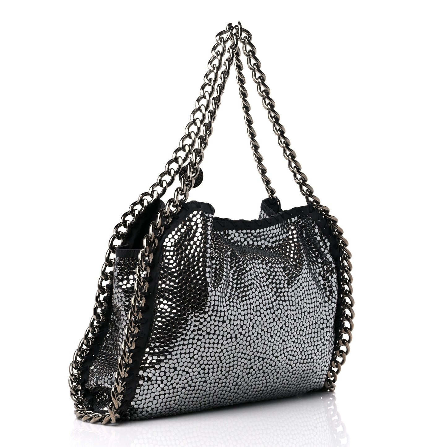Studded Eco Suede Falabella Tote Black