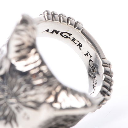 Gucci Sterling Silver Anger Forest Wolf Head Ring 54 6.75 7 of 10
