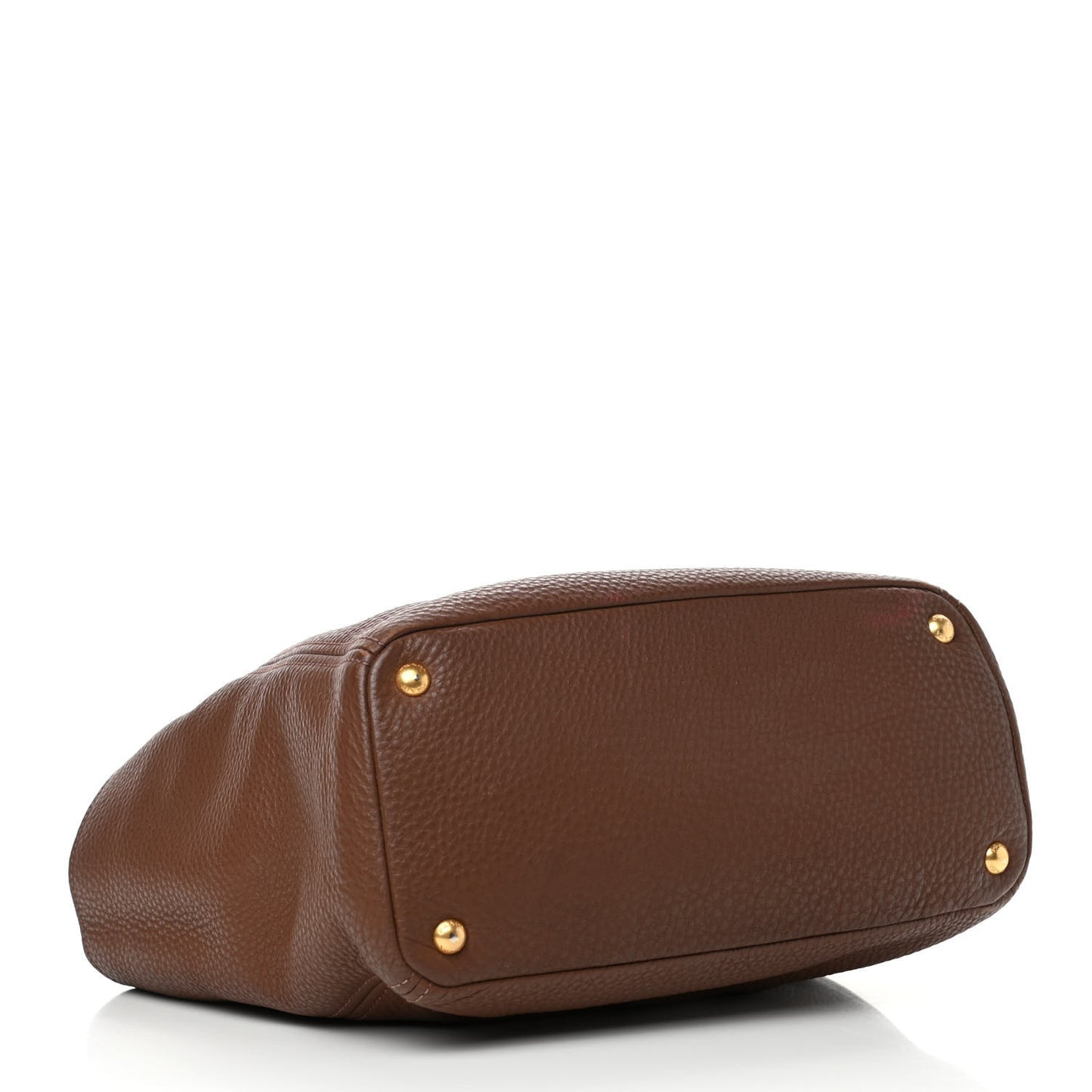 Vitello Daino Double Pocket Shoulder Bag Bruciato