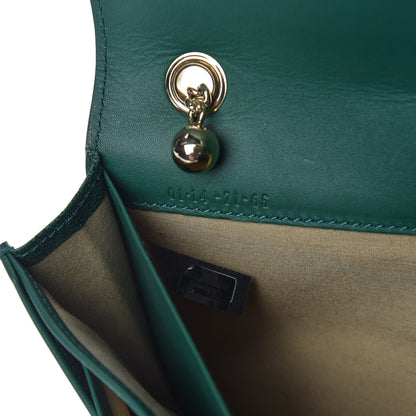 Chloe Calfskin Chain Wallet Green 7 of 14