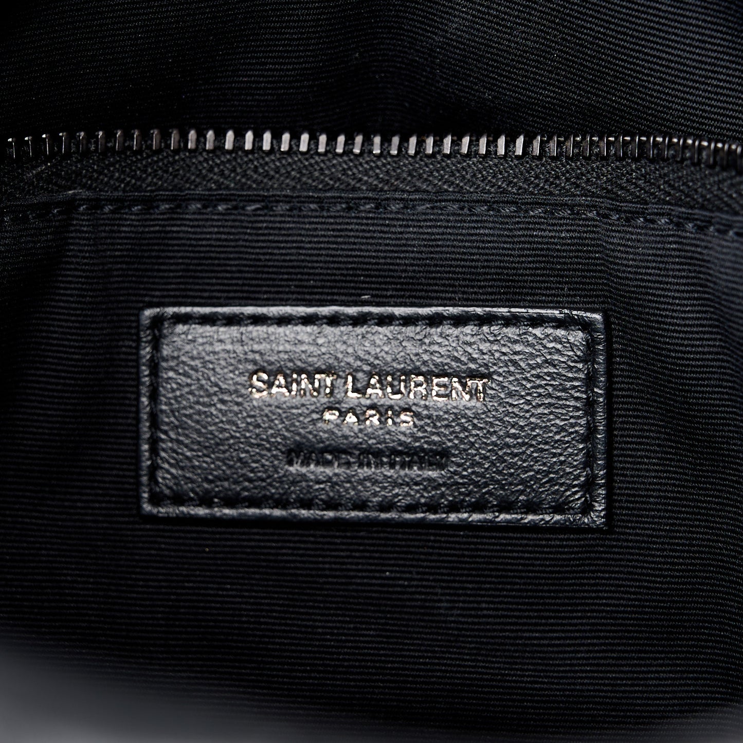 Lambskin Quilted Monogram Monochrome Small Loulou Puffer Chain Satchel Black