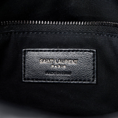 Saint Laurent Lambskin Quilted Monogram Monochrome Small Loulou Puffer Chain Satchel Black 6 of 12