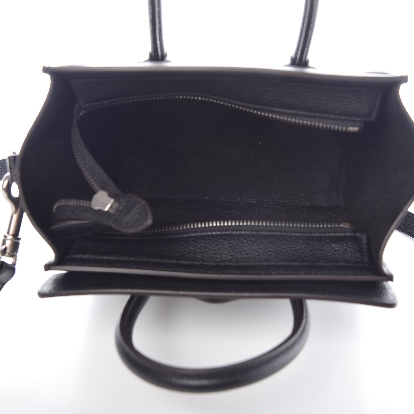 Drummed Calfskin Nano Luggage Black