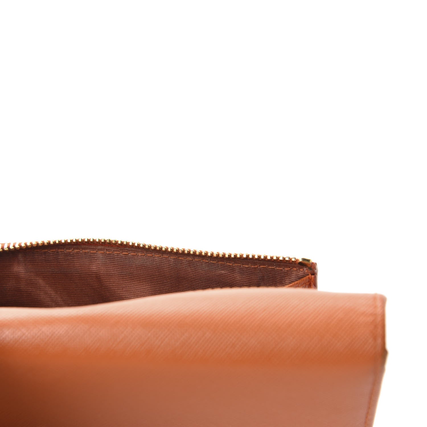 Prada Saffiano Metal Continental Flap Wallet Papaya 8 of 10