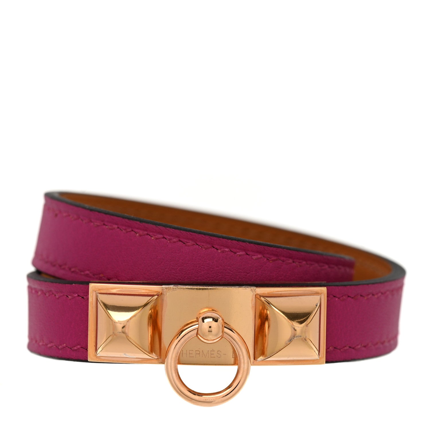 Hermes Swift Rivale Double Tour Bracelet T2 Magnolia 1 of 7
