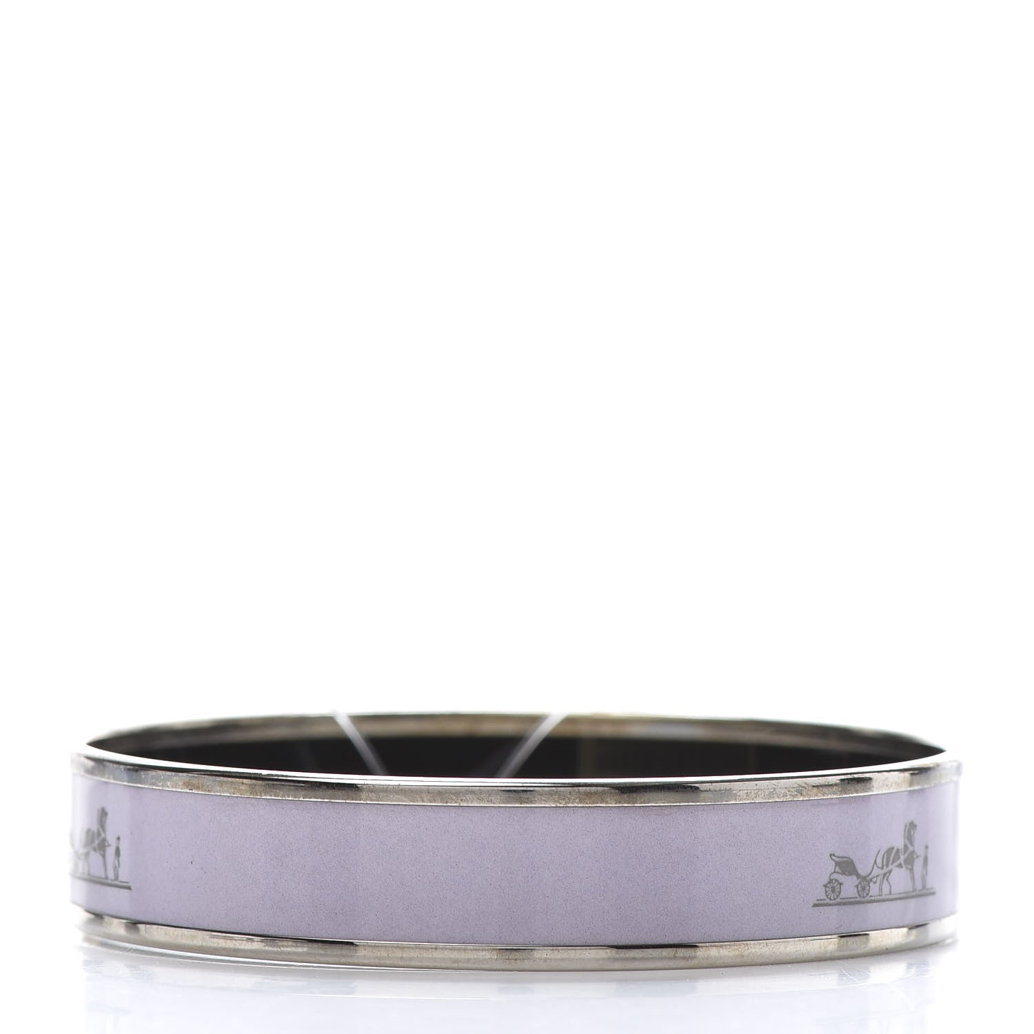 Hermes Enamel Printed Caleche Medium Bracelet 70 Rose Ronsard 3 of 5