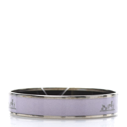 Hermes Enamel Printed Caleche Medium Bracelet 70 Rose Ronsard 3 of 5