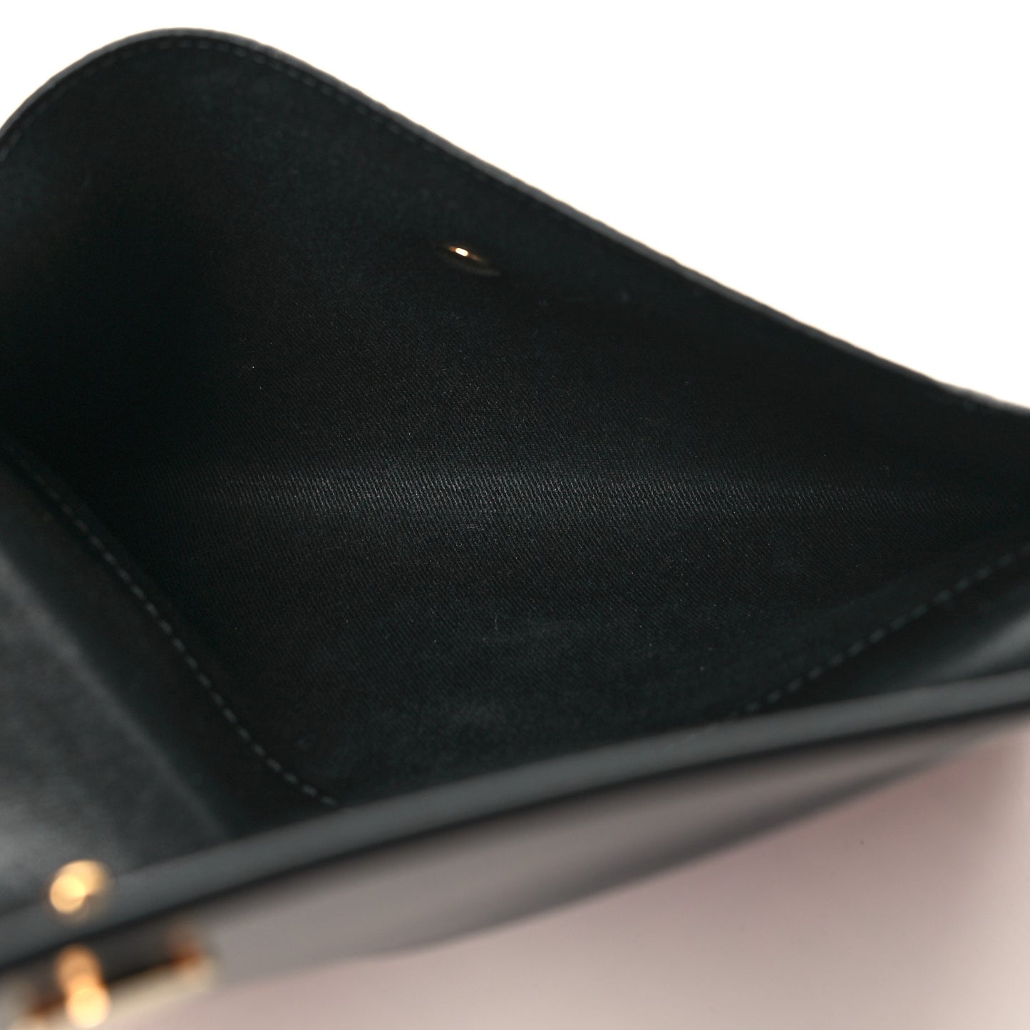 Coated Canvas Calfskin LA Greca Envelope Pouch Black Pink