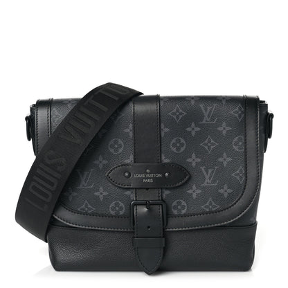 Louis Vuitton Monogram Eclipse Saumur Messenger NV Black 1 of 8