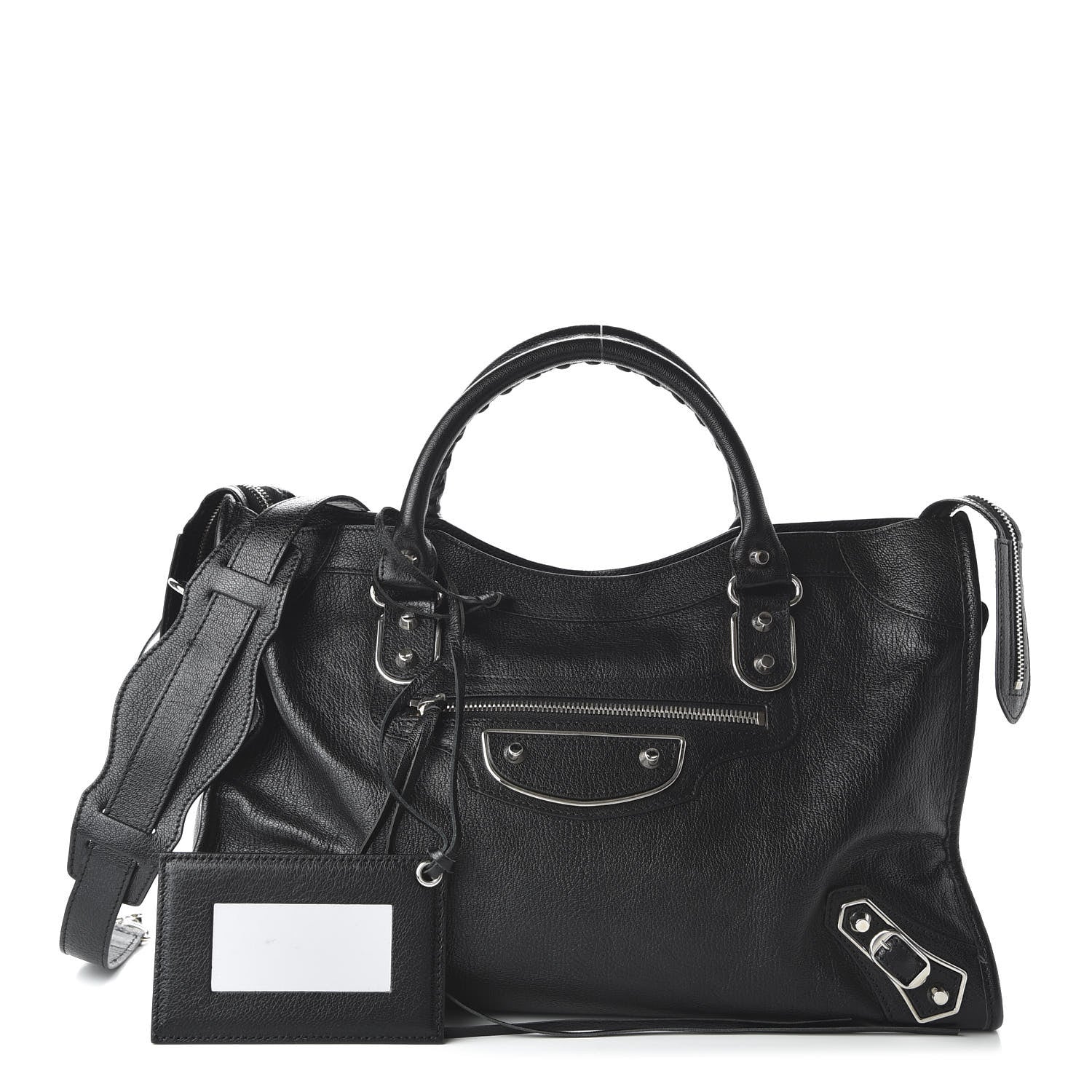 Balenciaga Chevre Silver Metallic Edge Hardware City Black 1 of 11