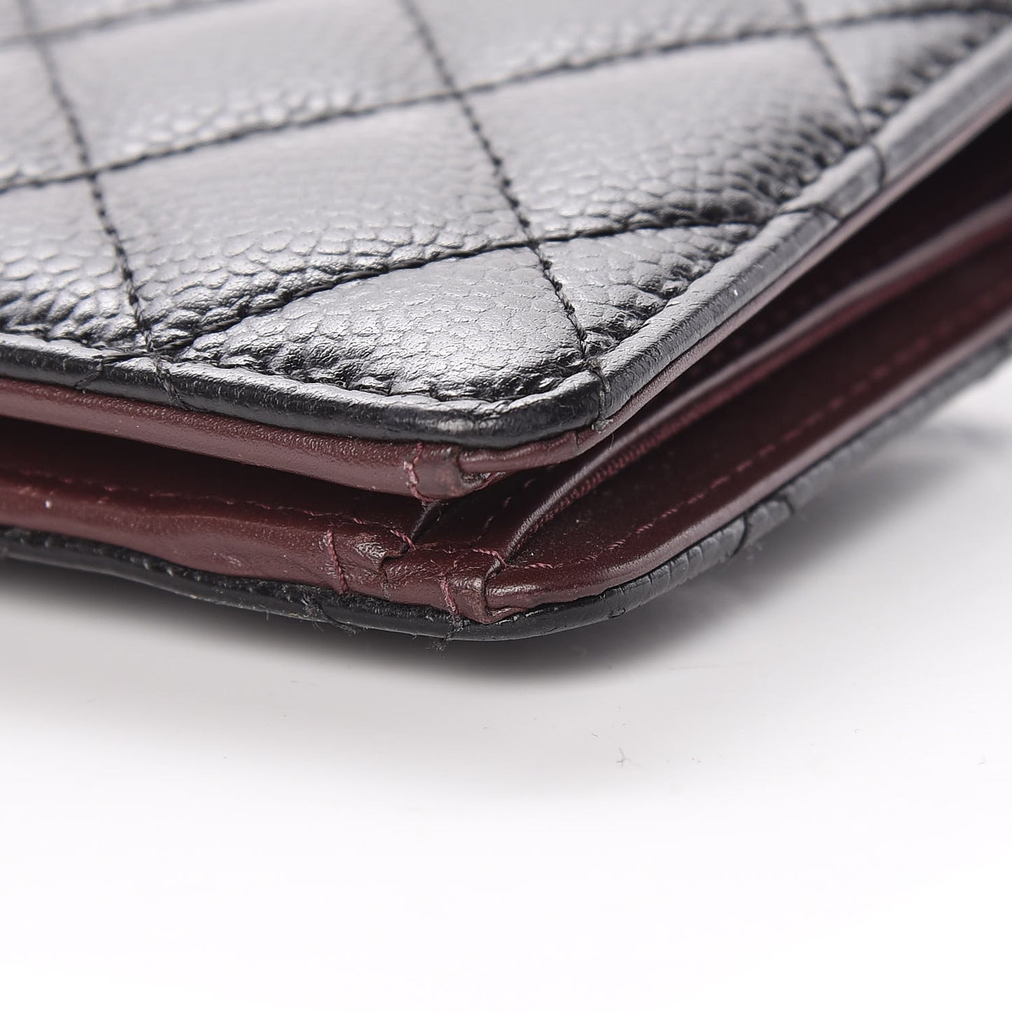 Caviar Quilted Yen Wallet Black