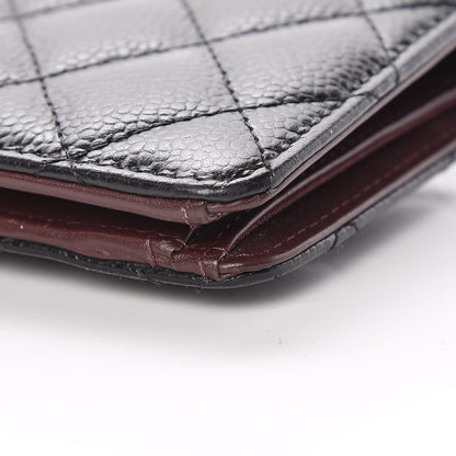 Chanel Caviar Quilted Yen Wallet Black 10 of 11