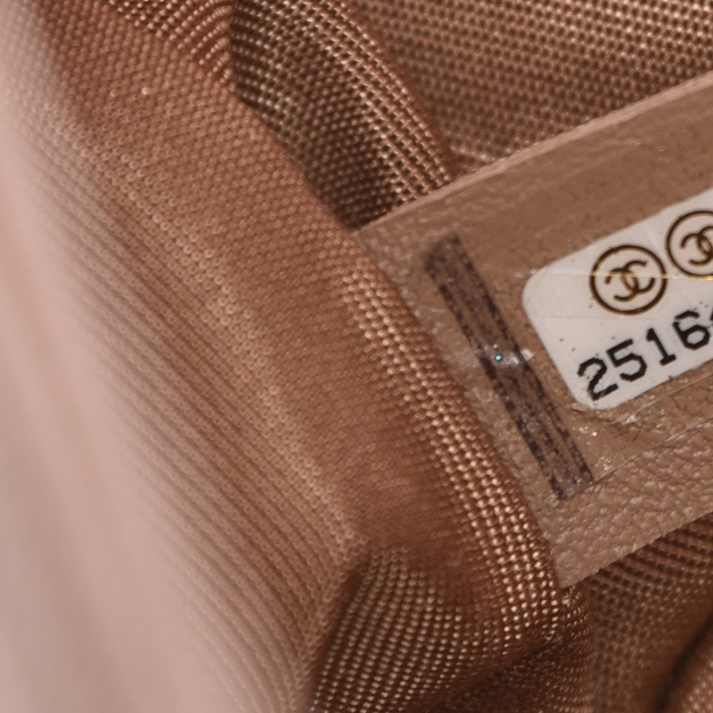 Caviar Chevron Quilted Medium Boy Flap Dark Beige