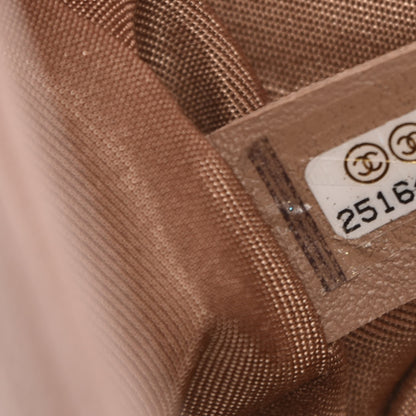 Chanel Caviar Chevron Quilted Medium Boy Flap Dark Beige 7 of 8