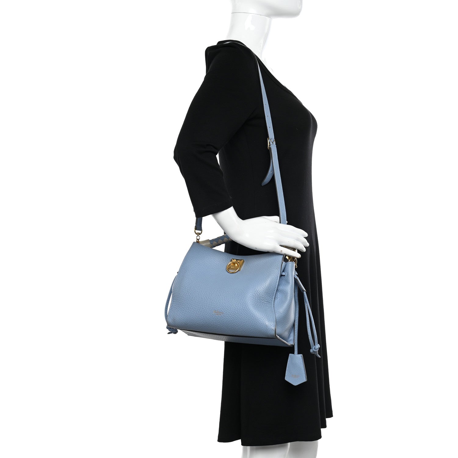 Mulberry Heavy Grain Small Iris Tote Blue 2 of 15