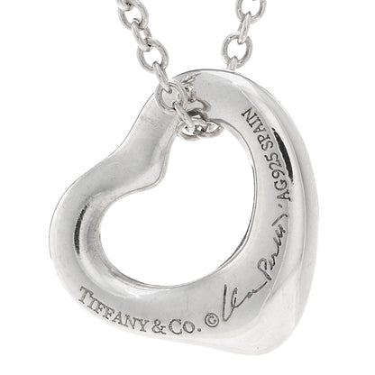 Tiffany Sterling Silver 11mm Elsa Peretti Open Heart Pendant Necklace 4 of 4