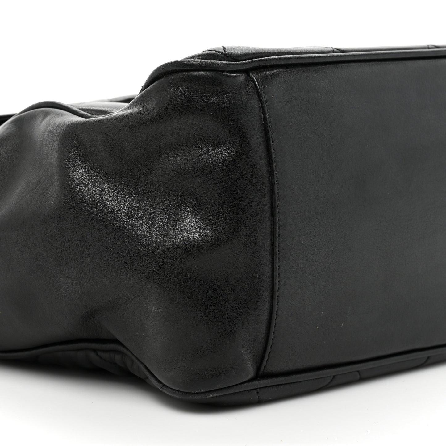 Lambskin Quilted Maxi Flap Black