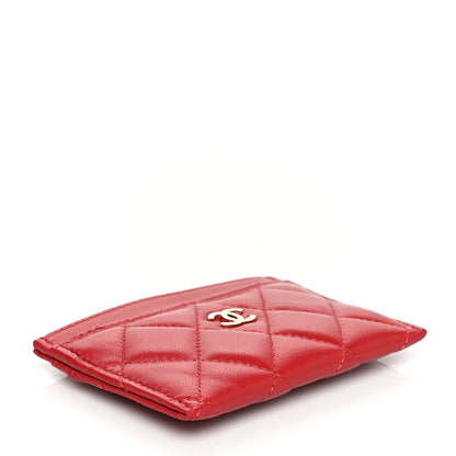 Chanel Lambskin Quilted Card Holder Red 4 of 8