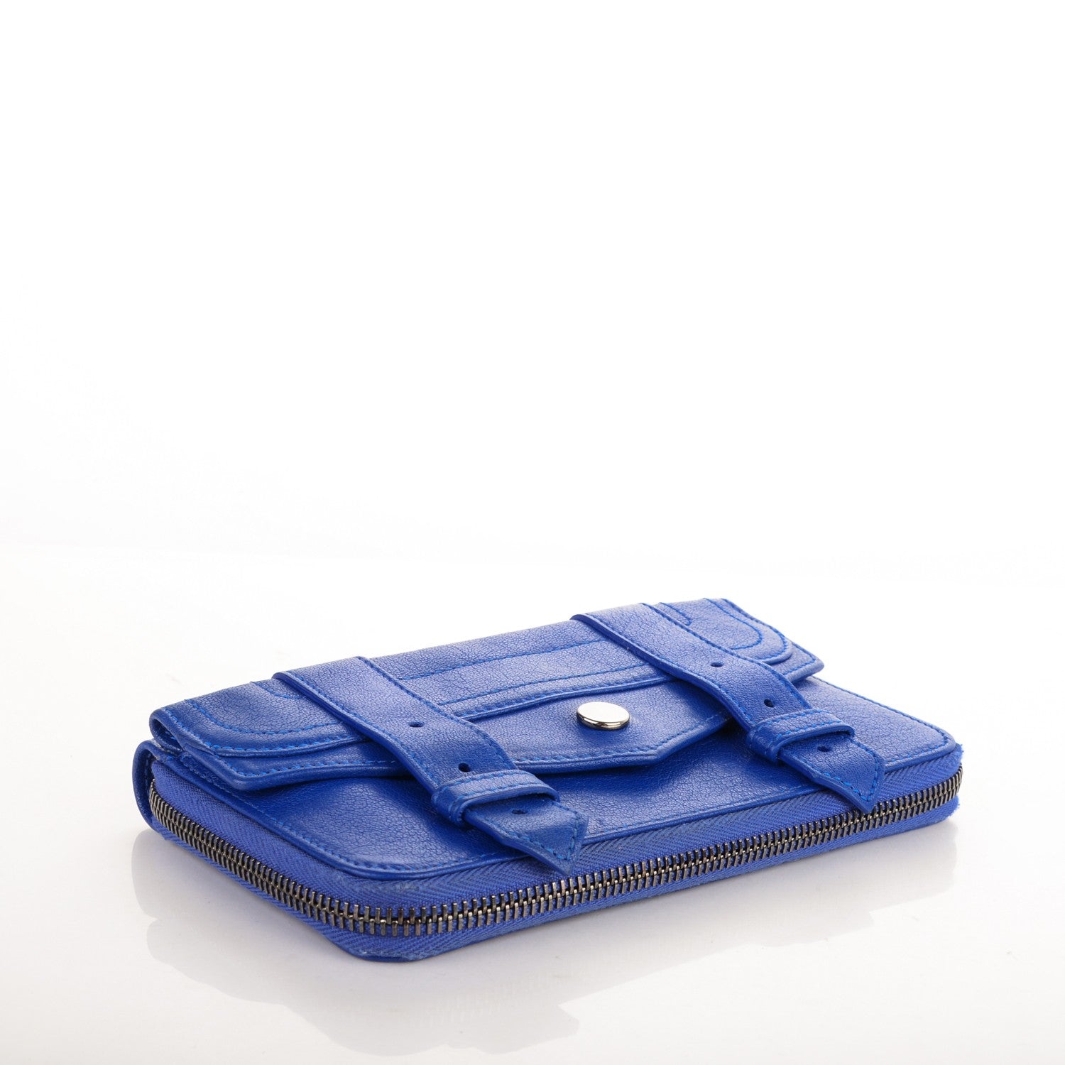Proenza Schouler Lambskin PS1 Large Zip Around Wallet Royal Blue 4 of 6
