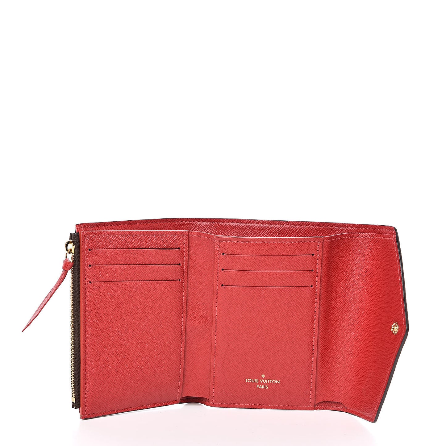 Damier Ebene Victorine Wallet Red