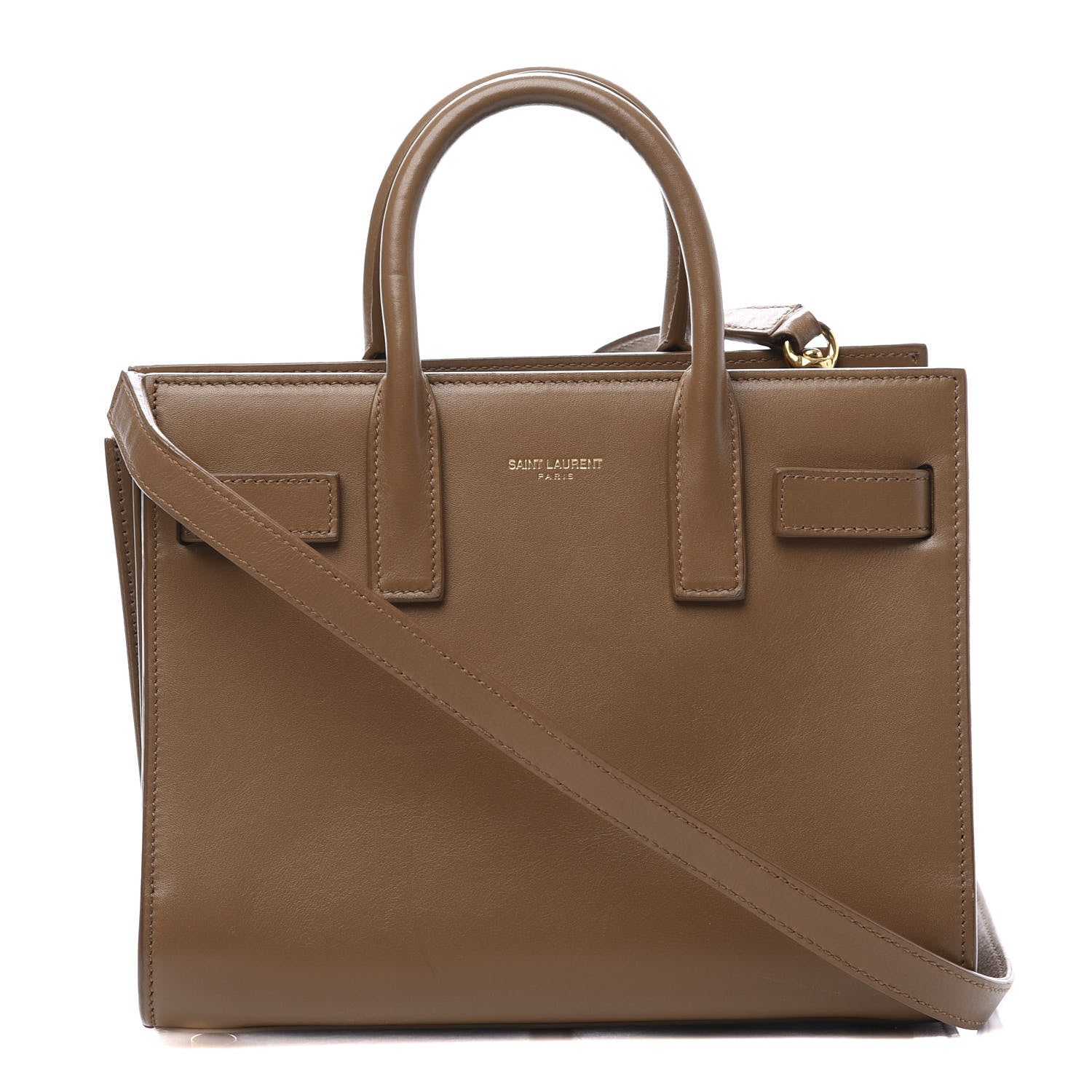 Saint Laurent Calfskin Nano Sac De Jour Dark Beige 1 of 11
