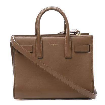 Saint Laurent Calfskin Nano Sac De Jour Dark Beige 1 of 11