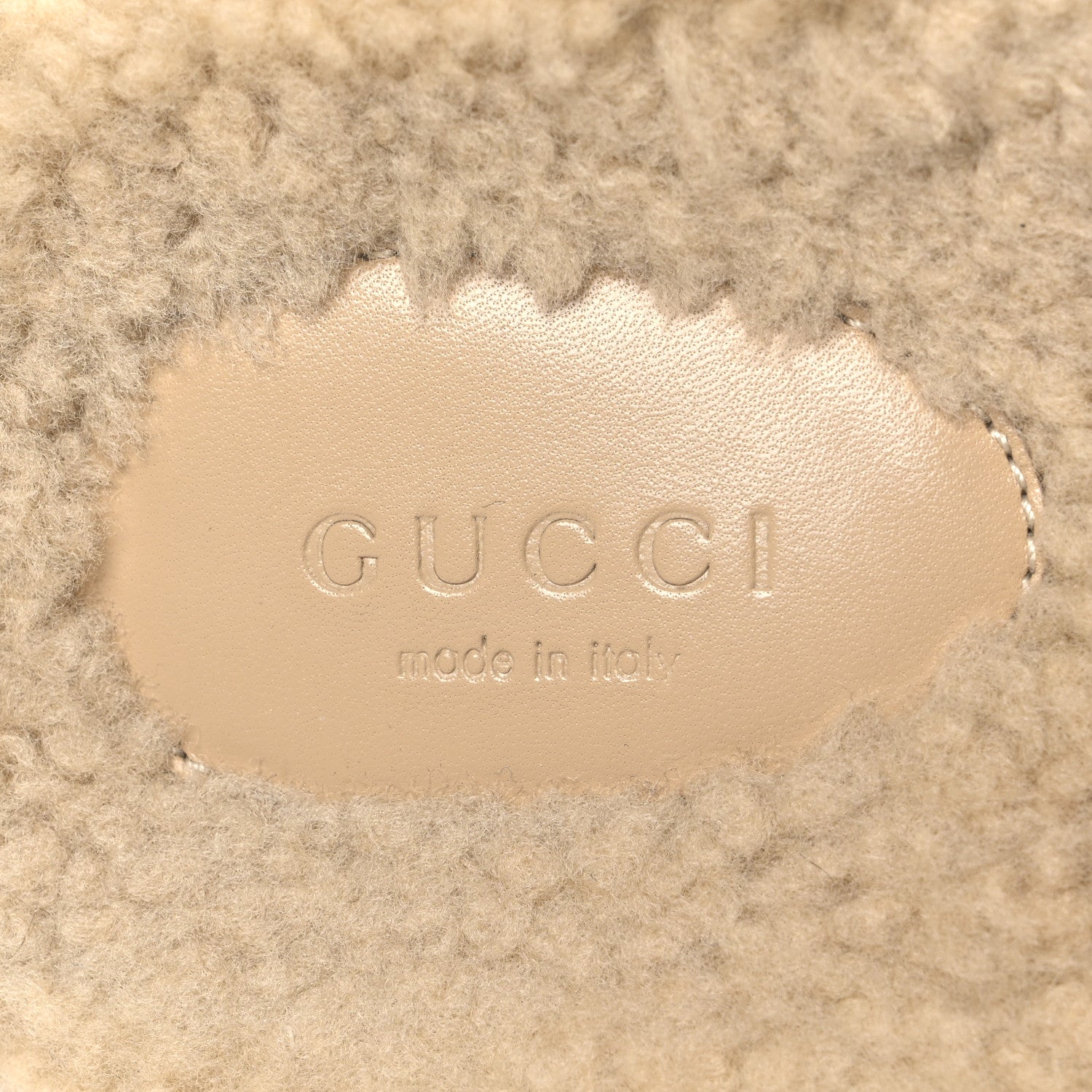 Gucci Shearling Womens Eileen Slide Sandals 37 Cocoa Butterscotch 9 of 10
