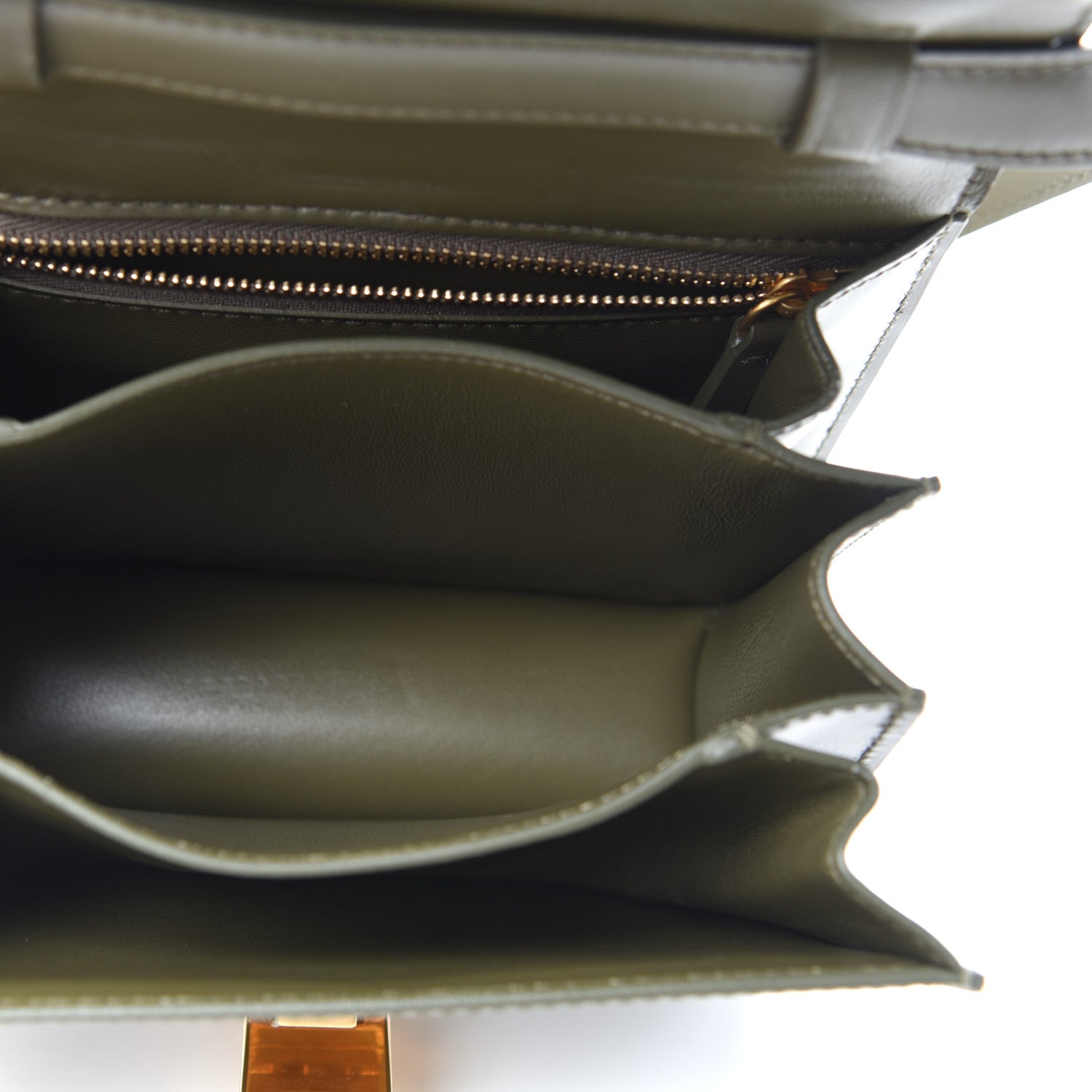 Celine Box Calfskin Small Classic Box Flap Bag Army Green 5 of 10