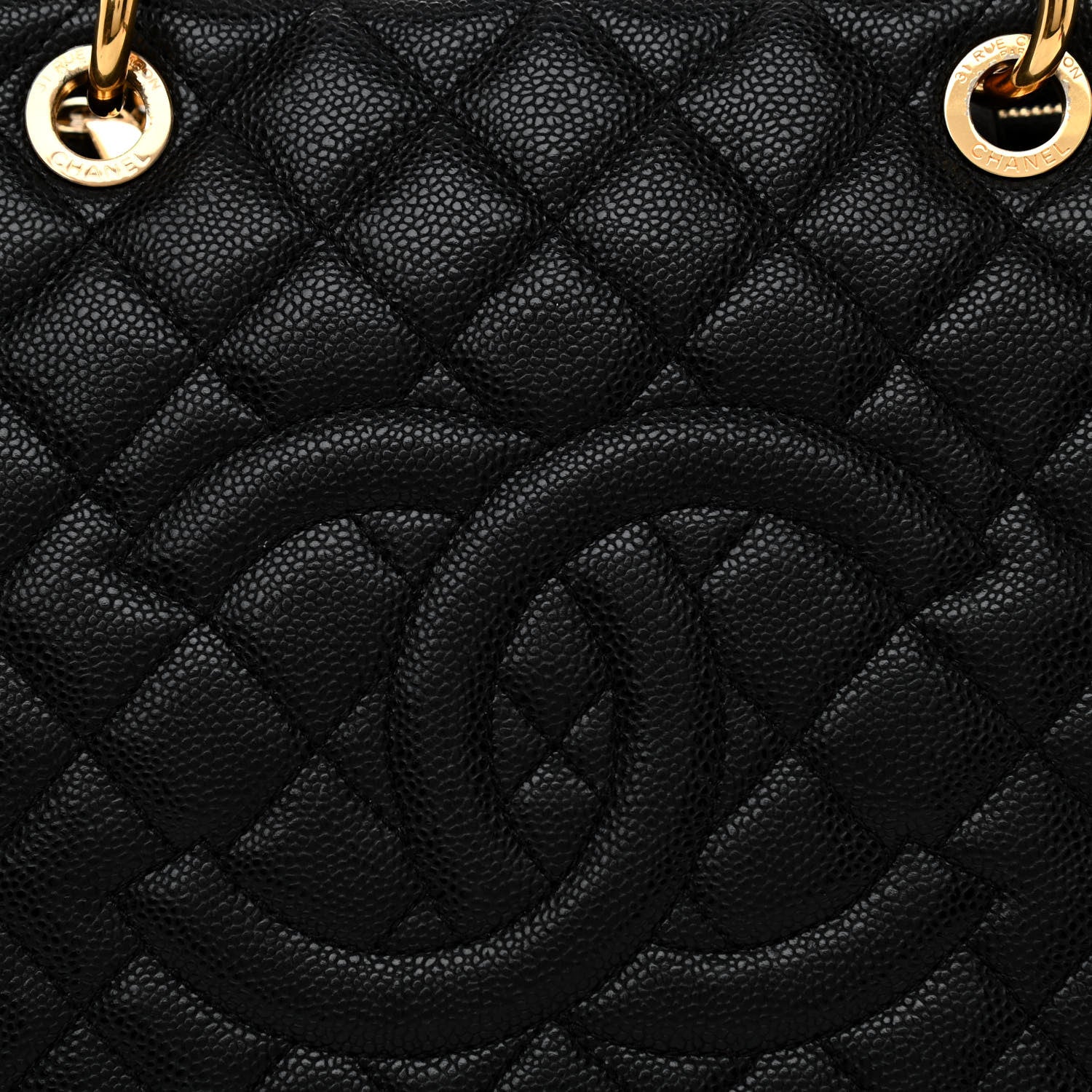 Chanel Caviar Quilted Grand Shopping Tote GST Black 8 of 11