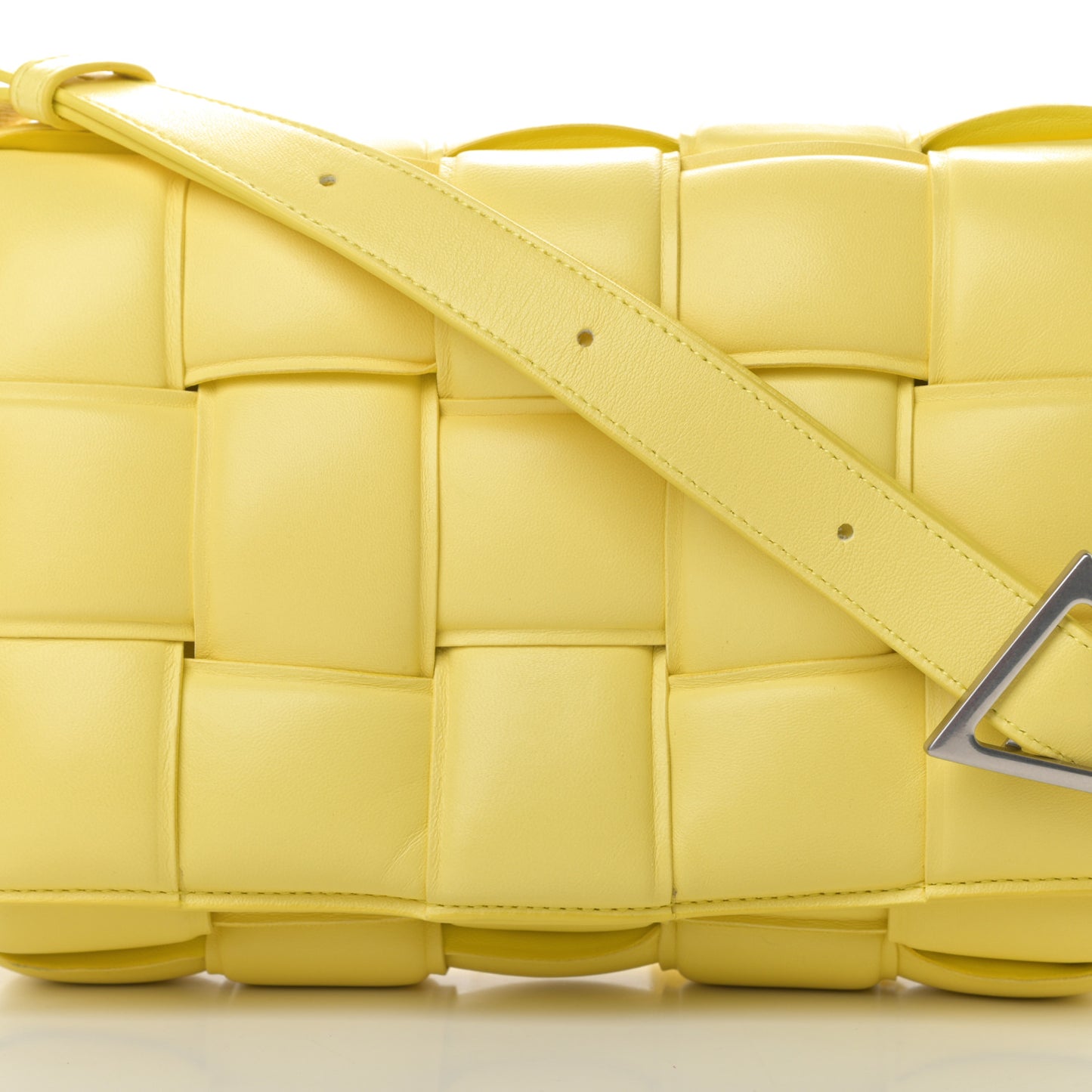 Nappa Maxi Intreccio Padded Cassette Crossbody Bag Sherbert