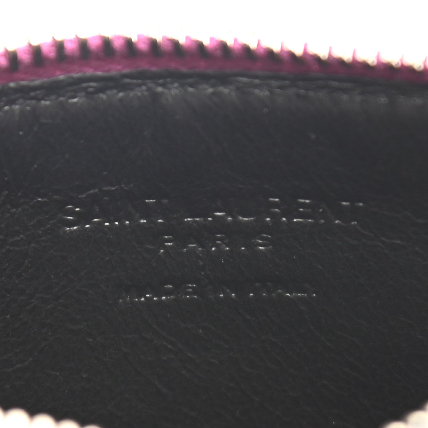 Grained Calfskin 5 Fragments Zip Pouch Card Holder Pivoine