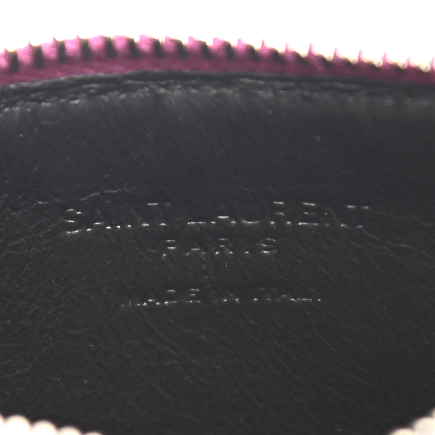 Saint Laurent Grained Calfskin 5 Fragments Zip Pouch Card Holder Pivoine 6 of 8