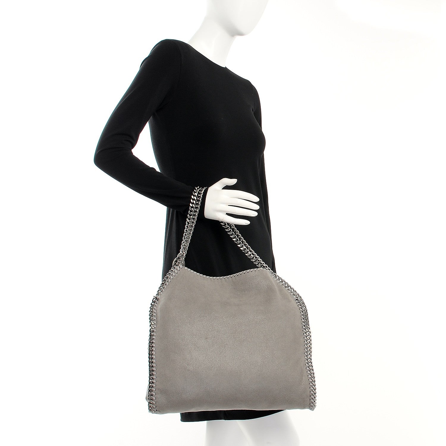 Stella McCartney Shaggy Deer Small Falabella Tote Grey 2 of 7