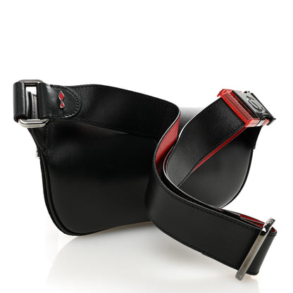 Christian Louboutin Suede Crystal Marie Jane Belt Bag Black Red 3 of 9