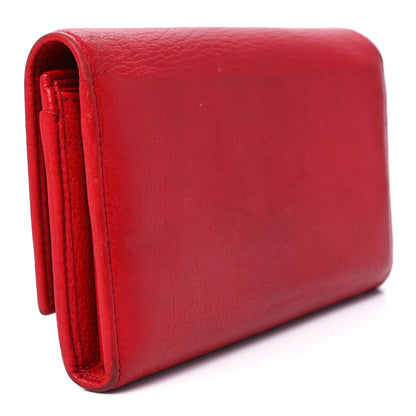 Gucci Pebbled Calfskin Large Soho Continental Wallet Red 3 of 11