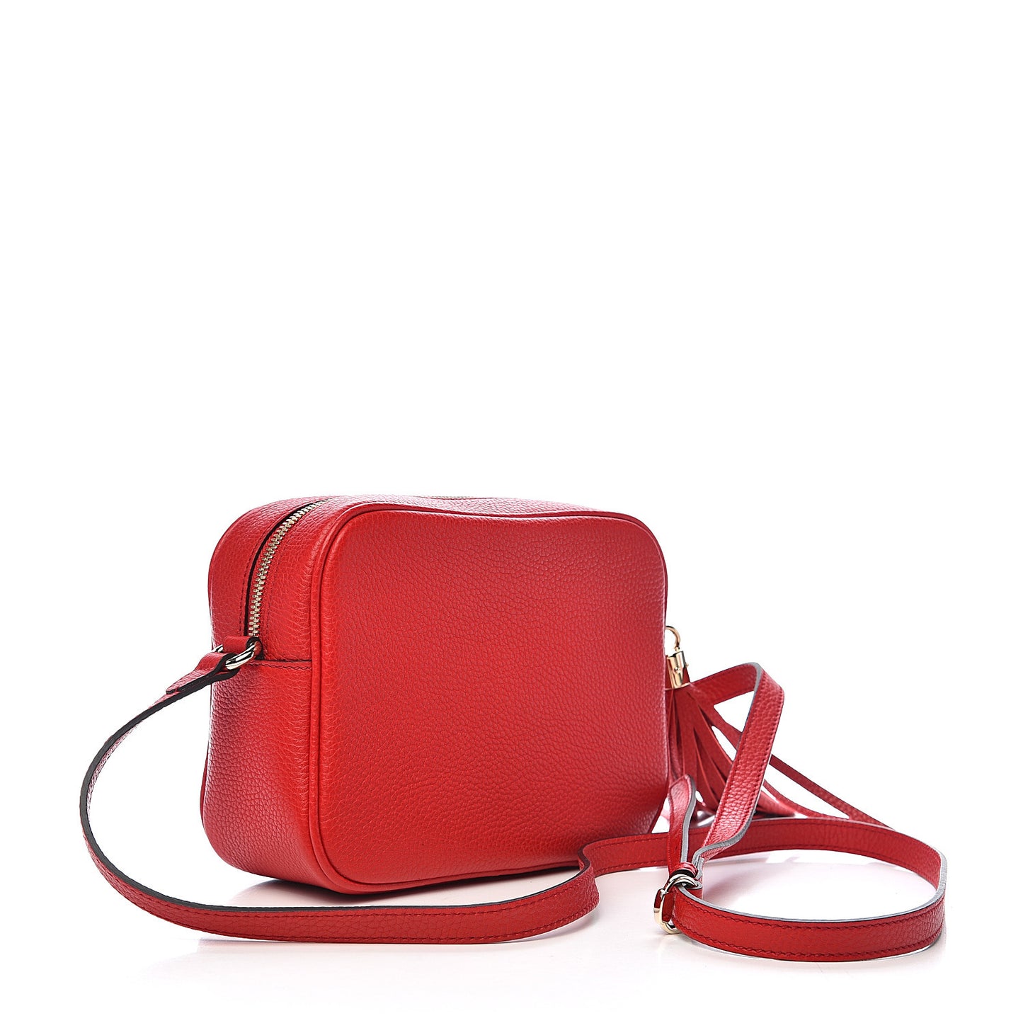 Pebbled Calfskin Small Soho Disco Bag Tabasco Red