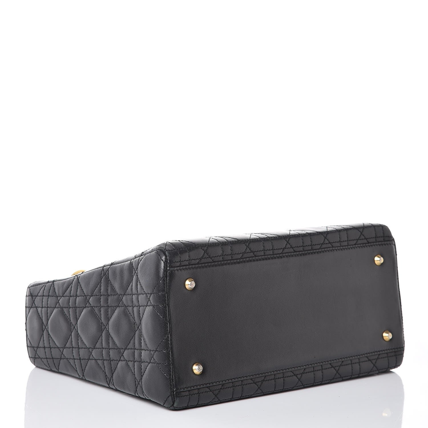Christian Dior Lambskin Cannage Medium Lady Dior Black 4 of 7
